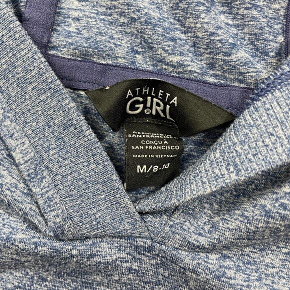 Athleta Girl Medium 8-10 Hoodie Kangaroo Pockets UpTempo Hooded Top - Picture 3 of 5